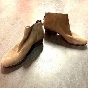 Lucky Brand Khaki Suede Booties